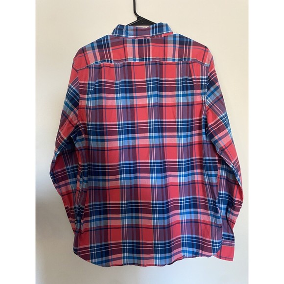 Nautica Classic Fit Red Blue Checkered Men’s Button Shirt Size Large - Picture 4 of 4